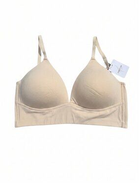 NWT | OBICUM Beige Seamless Deep V Wireless Smooth Comfort Bralette Bra | XXL